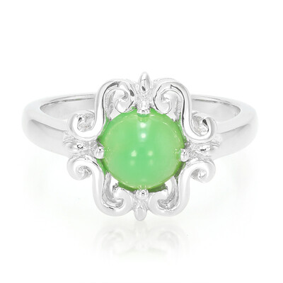 Anello in argento con Crisoprasio Imperiale