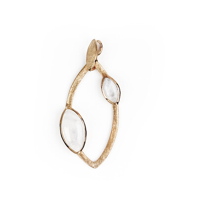 Ciondolo in argento con Labradorite Bianca