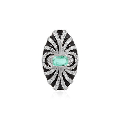 Ciondolo in argento con Smeraldo Colombiano (SAELOCANA)