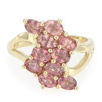 Anello in oro con Zaffiro Padparadscha (non riscaldato) (AMAYANI)