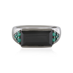 Anello in argento con Spinello Nero (KM by Juwelo)