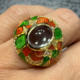 Anello in argento con Ametista Verde (Adela Silber)