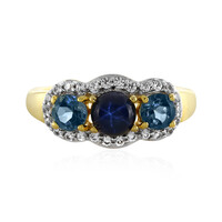 Anello in argento con Zaffiro Stellato Blu