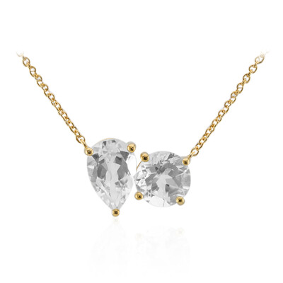 Collana in argento con Topazio Bianco