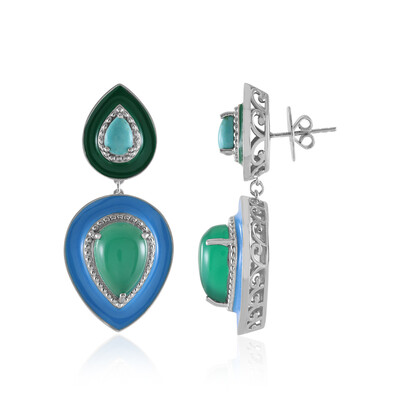 Orecchini in argento con Onice Verde (Dallas Prince Designs)