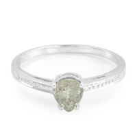 Anello placcato in platino con Tormalina Cuprian