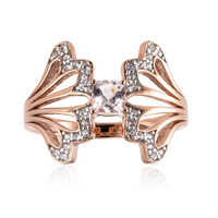 Anello in oro con Berillo Rosa non riscaldato