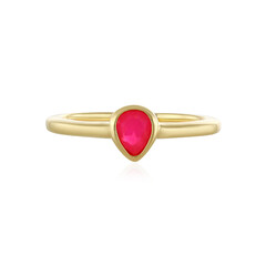 Anello in argento con Opale Rosa dell'Etiopia