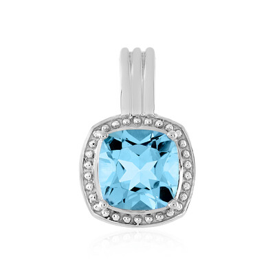 Ciondolo in argento con Topazio Blu Cielo