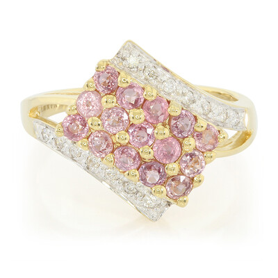 Anello in oro con Zaffiro Padparadscha (non riscaldato) (AMAYANI)