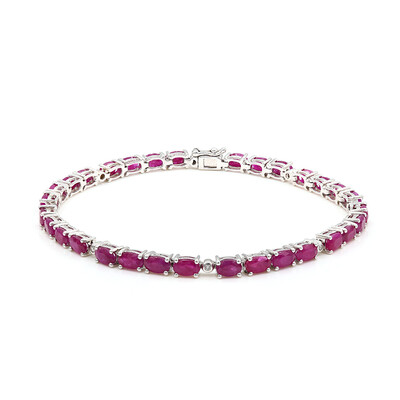 Bracciale in argento con Rubino Mozambico AAA