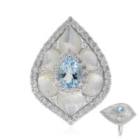 Anello in oro con Acquamarina Brasiliana AAA (CIRARI)