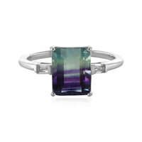 Anello in argento con Fluorite Bicolore