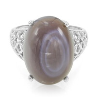 Anello in argento con Agata Botswana