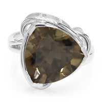 Anello in argento con Quarzo Fumè