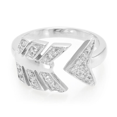 Anello in argento con Zaffiro Bianco