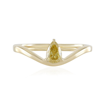 Anello in oro con Diamante Giallo VVS2 (de Melo)