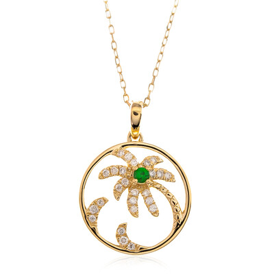 Collana in oro con Tsavorite AAA del Kenia (CIRARI)