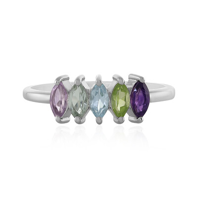 Anello in argento con Topazio Blu Cielo