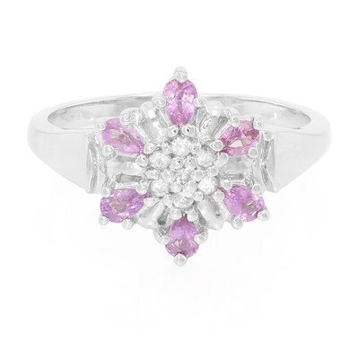 Anello in argento con Zaffiro Ceylon Porpora (non riscaldato)
