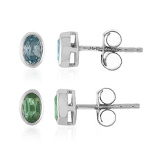 Set orecchini in argento con Zircone Ratanakiri e Cianite Menta