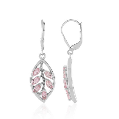 Orecchini in argento con Tormalina Rosa Nigeriana