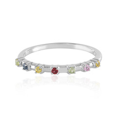 Anello in argento con Zaffiro Fancy