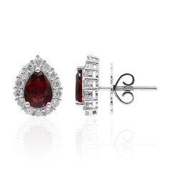 Orecchini in oro con Spinello Rosso della Birmania (Estée Collection)
