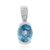 Ciondolo in argento con Topazio Blu Svizzero