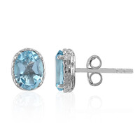 Orecchini in argento con Topazio Blu Cielo