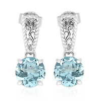 Orecchini in argento con Topazio Blu Cielo
