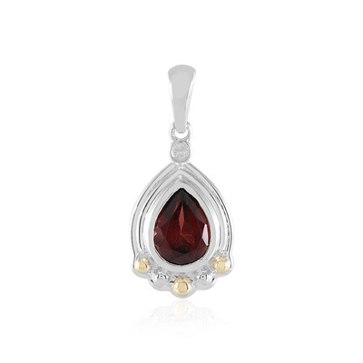 Ciondolo in argento con Granato Mozambico (Granulieren)