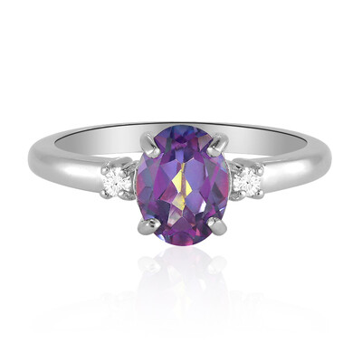 Anello in argento con Topazio Mistico