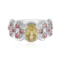 Anello in argento con Berillo Giallo