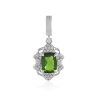 Ciondolo in argento con Diopside Russo