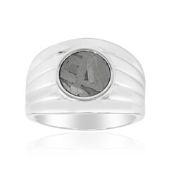 Anello in argento con Meteoriti di Aletai