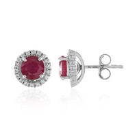 Orecchini in argento con Rubino del Madagascar