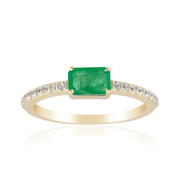 Anello in oro con Smeraldo Zambia