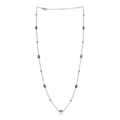 Collana in oro con Rubino Mozambico AAA (CIRARI)