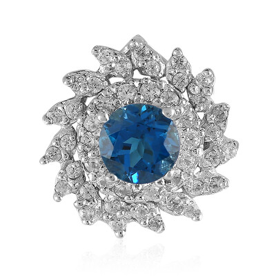 Ciondolo in argento con Topazio Blu Londra