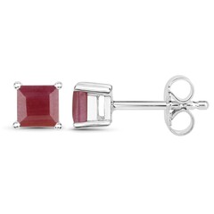 Orecchini in argento con Rubino
