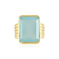 Anello in argento con Onice Blu
