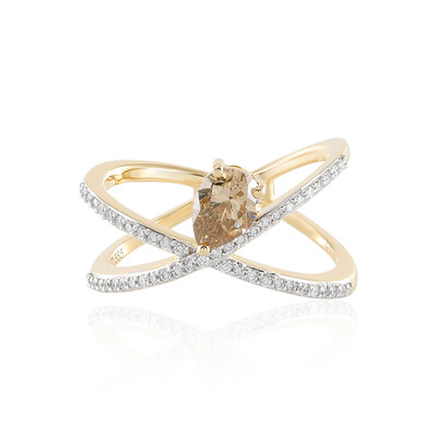 Anello in oro con Diamante Champagne I1 (SUHANA)