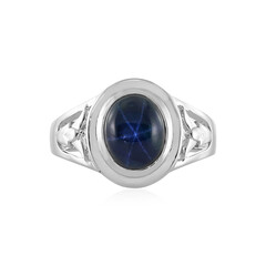 Anello in argento con Zaffiro Stellato Blu