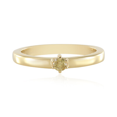 Anello in argento con Diamante Giallo I3