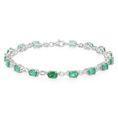 Bracciale in argento con Smeraldo Zambia