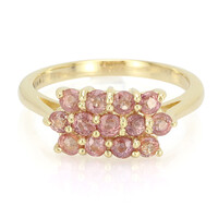 Anello in oro con Zaffiro Padparadscha (non riscaldato) (AMAYANI)