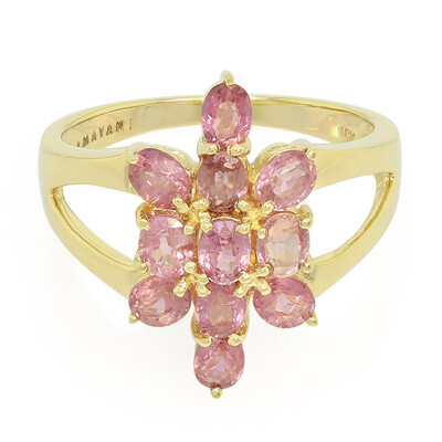 Anello in oro con Zaffiro Padparadscha (non riscaldato) (AMAYANI)