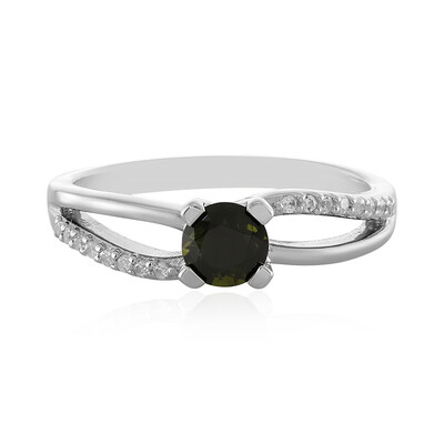 Anello in argento con Zircone Ceylon Verde