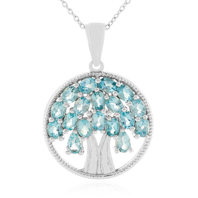 Collana in argento con Topazio Blu Cielo